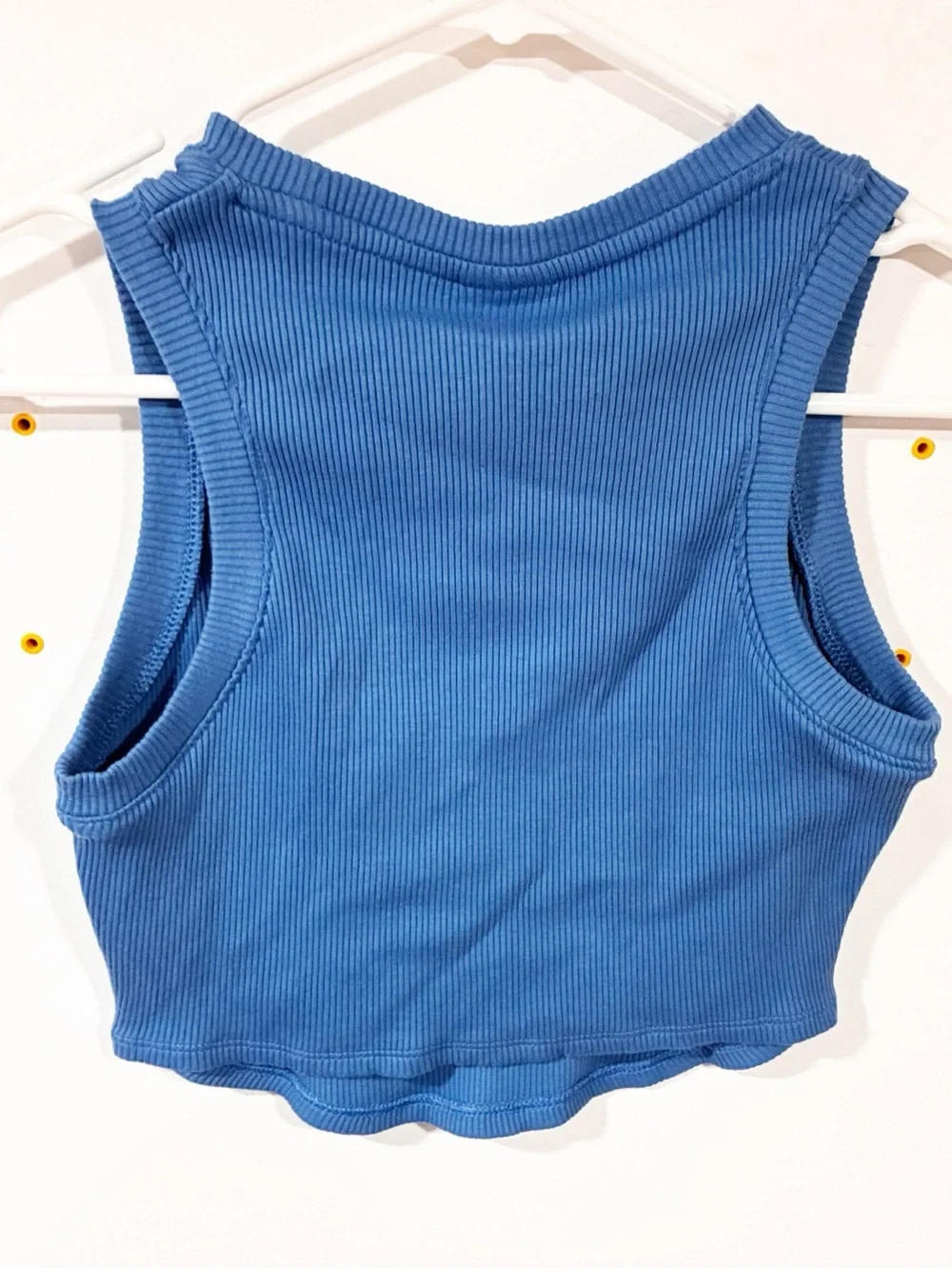 Nike Women's Sportswear Essential Cropped Ribbed Tank Blue Size XS NEW